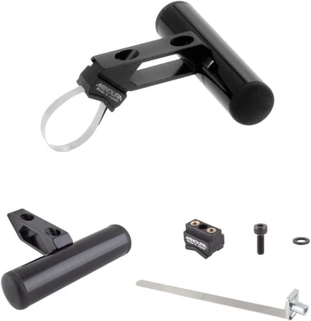 Fietsaccessoirehouder - Stuurmontage - Extra bevestiging - Verstelbare klem - 22-35 mm - Zwart