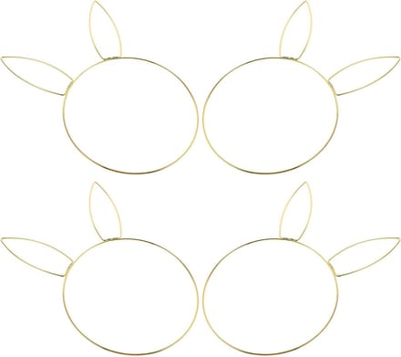 Paaskrans Frames - Paasdecoratie - DIY Projecten - Konijnenkop Vorm - 33 x 20 cm - Goud