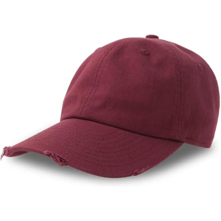 Atlantis Headwear Dad Hat Destroyed-S AT682 - Cardinal Red - One size
