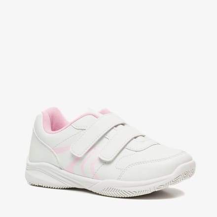Chicane kinder gymschoenen klittenband wit roze - Maat 36