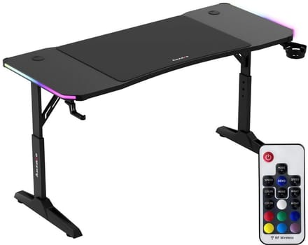 Huzaro-Gamingbureau-Hero 3.6-RGB-Zwart-140cm