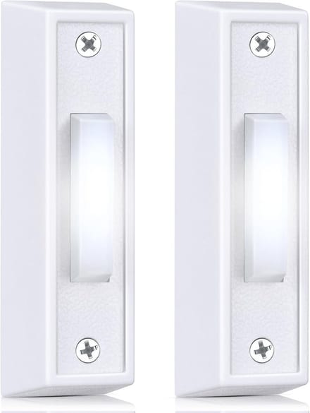2x Verlichte Deurbel Drukknop met LED Indicatie voor Bedrade Systemen