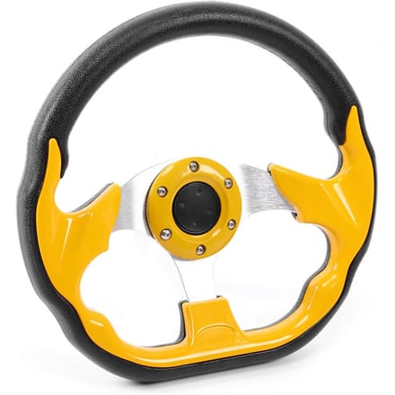 320mm12.5in Auto Sport Stuurwiel met Toeterknop Aluminium PVC Universeel Accessoire yellow