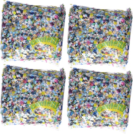 Funny Fashion Confetti - 4x - multi color - papier - 250 gram - feestversiering - carnaval