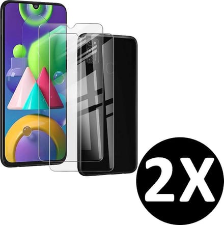 HB Glas Geschikt voor Samsung Galaxy M31 Screenprotector Glas Gehard Tempered Glass - 2 Stuks