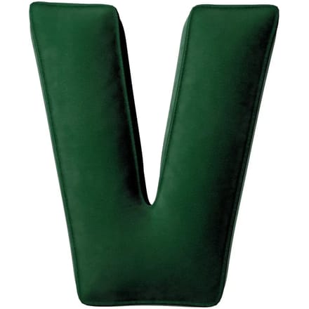 Kussen letter v Yellow Tipi Posh Velvet