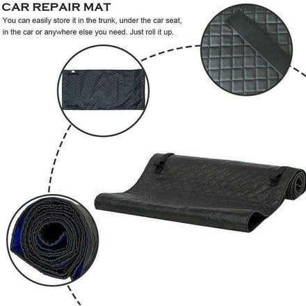 Automotive Auto Crawler Opvouwbare Verplaatsbare Pad Rollende Autoreparatiepad Zero Kruipmat Zero Grond zwart