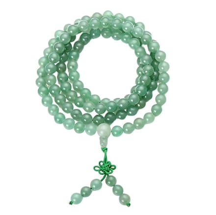 Marama - wikkelarmband Jade Groen - elastisch - edelsteen - damesarmband - mala - 108 kralen - ketting