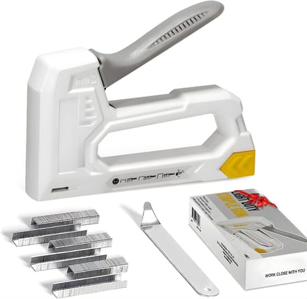 AHD® Nietpistool - Tacker - Spijkerpistool - Handtacker - Wit - 22cm x 11cm x 3cm