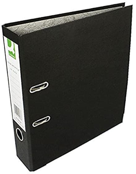 Leverarchmappen A4 Karton Kern met Papieren Kaft Pack van 10 Zwart