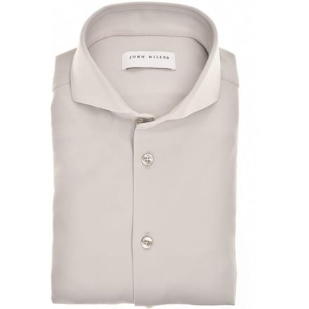John Miller Overhemd Plain Color Hyperstretch Cutaway Collar Licht Grijs / male