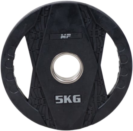 MP2005 Olympische rubber halterschijven 2 grips 5 KG