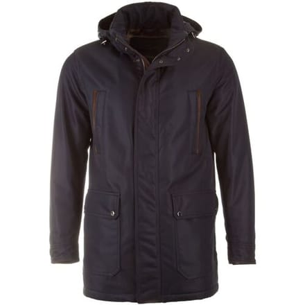 Paul & Shark Jack Typhoon Twill Parka Save the Sea Fur Lining Navy / male