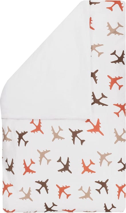 BINK Bedding Dekbedovertrek Planes Choco Ledikant 100 x 135 cm (zonder sloop)