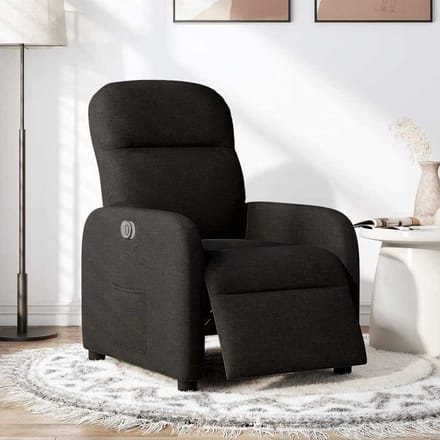 vidaXL - Fauteuil - verstelbaar - elektrisch - stof - zwart