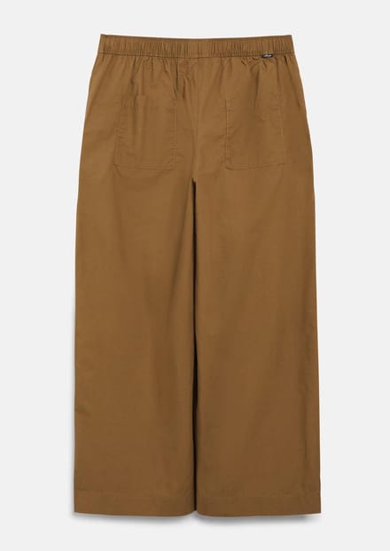 Hoge taille lichte popeline culotte broek voor vrouwen s.Oliver