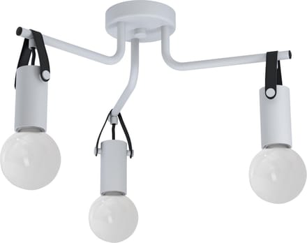 EGLO Apricale Plafondlamp - 3 lichts - Ø46 cm - E27 - Grijs - Zwart