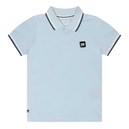 Weekend Offender Kinder Amorite Tipped Katoenen Polo Shirt (Cloud)