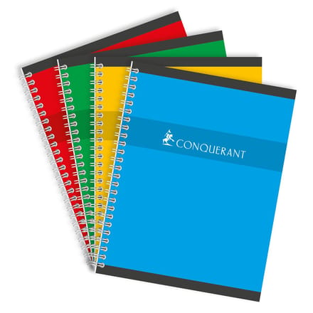 Conquerant 100104678 schrijfblok & schrift 180 vel Rood, Groen, Geel, Blauw