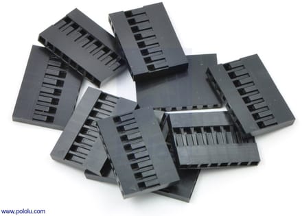 1x8-Pin Dupont 10-Pack 0.1" (2.54mm) Krimpconnectorbehuizing Pololu-1907