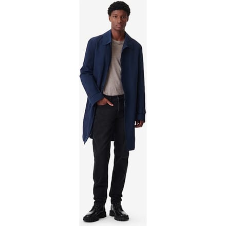 IRO Paris Milot Single Breasted Coat In Navy Größe: S | Einreihige Mäntel Outlet | Herren | Blau