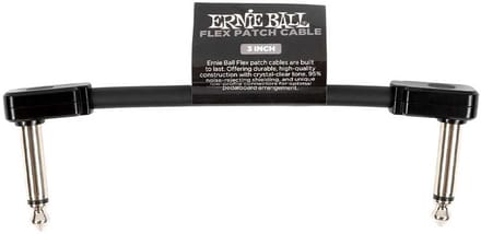 Ernie Ball 6438 Flex Patch Cables Patchkabel Zwart 7.5cm