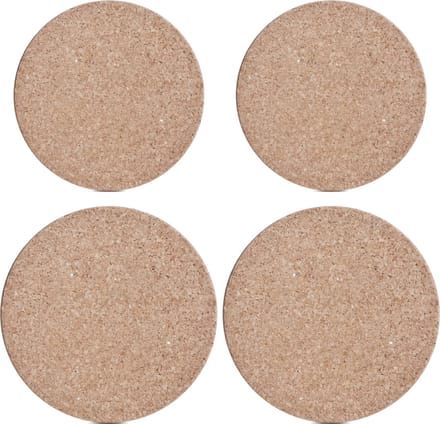 Set van 4x pannenonderzetters kurk rond 20 en 26 cm - Van beide formaten 2x stuks