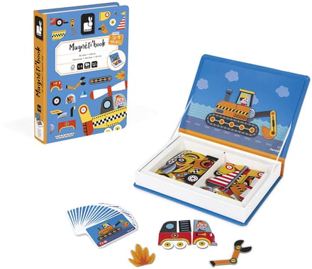 Janod - Magnetibook - Racers - Magneetboek Speelset
