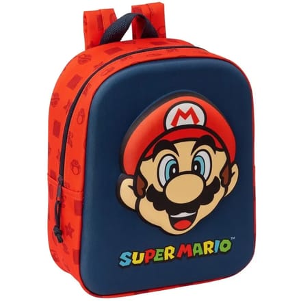 Schoolrugzak Super Mario Rood Marineblauw 22 x 27 x 10 cm