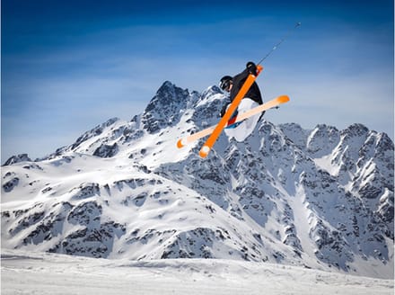 Fotobehang - Mountain ski.