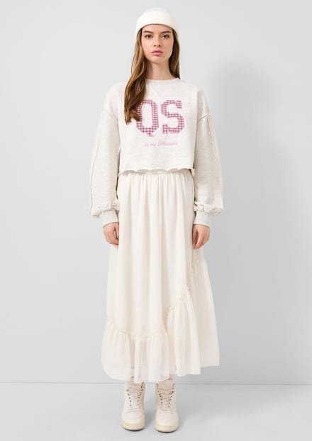Q/S designed by - Dames rok - Maat 38 - Vrouwen - wit - voering