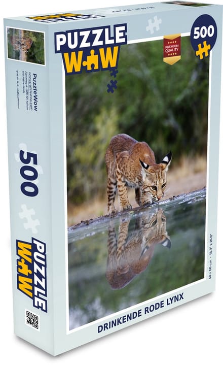 Puzzel Lynx - Dier - Water - Drinken - Legpuzzel - Puzzel 500 stukjes