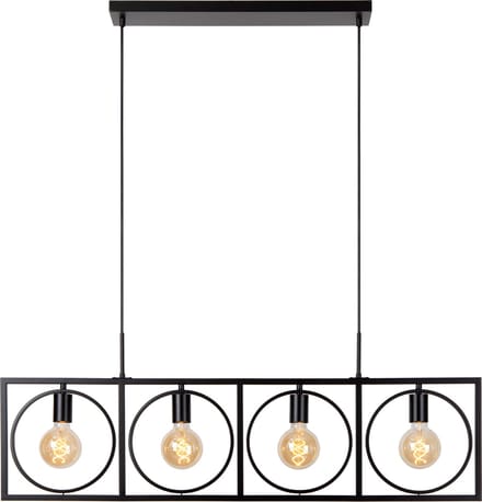 Lucide SUUS - Hanglamp - 4xE27 - Zwart