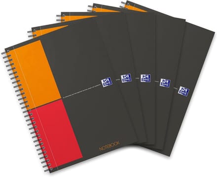 Geruit Notitieboek B5 Met Spiraalbinding - 5 Stuks - Collegeblok