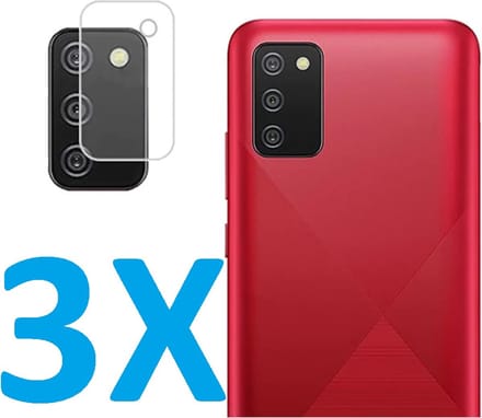Camera Lens Glass Protector - beschermer Geschikt voor: Samsung Galaxy A02s - Transparant - 3X