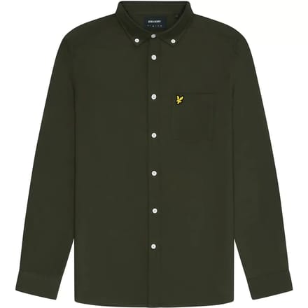 Lyle & Scott Shirt Plain Oxford Olive - Maat M - Heren - Overhemden Casual