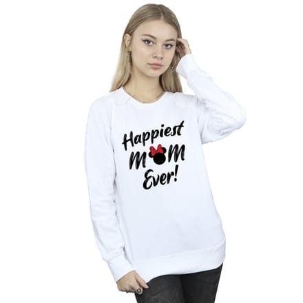 Disney Dames/Dames Minnie Mouse Happiest Mom Ever Sweatshirt (Wit)
