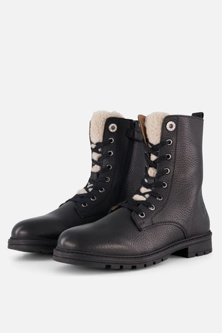Muyters Veterboots zwart Leer - Maat 36 - Kinderschoenen