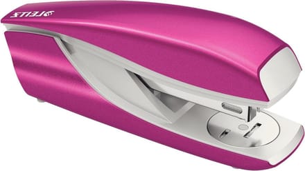 30-sheet Capacity Ergonomic Metal Body Stapler - Metallic Pink WOW Range 55022023 - Includes Staples