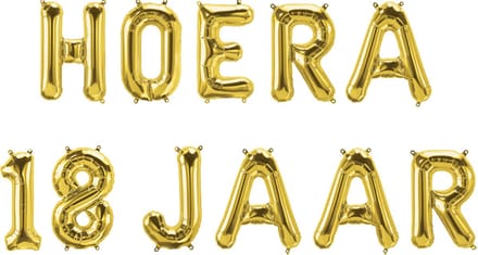 Foil balloon kit - Hoera 18 jaar