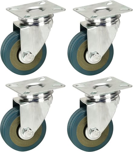 Zwenkwielen Zwaar Uitvoerbaar Hard Rubber 50 mm Set van 4