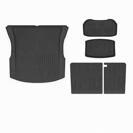 Automatten Tesla Model 3 Highland Rubber Ecoline – Trunk + Frunk + Subtrunk + Achterbank - Interieur Accessoires