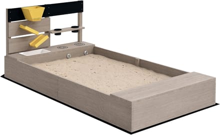 Outsunny-Sandkasten-Tannenholz-154L x 80B x 60H cm-Grau