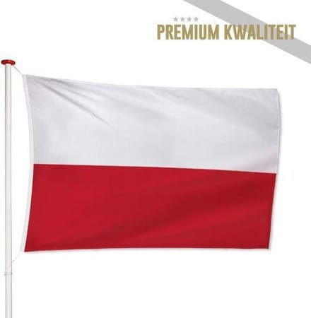 Poolse Vlag Polen 40x60cm - Kwaliteitsvlag - Geschikt voor buiten