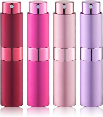 Famanu – Parfumverstuiver set van 4, 8 ml, draagbare navulbare sprayflessen voor reizen
