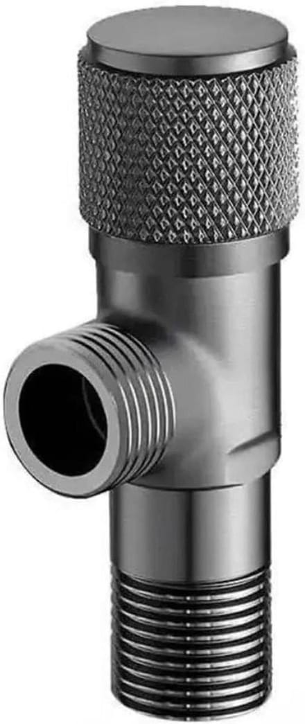 Messing Hoekkraan - Waterstop Kraan - Toilet Aansluiten - Robuuste Messing Constructie - G1/2 Inch - Grijs