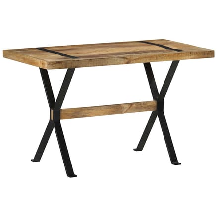 vidaXL - Eettafel - 120x60x76 - cm - ruw - mangohout