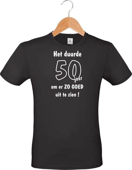 Unisex T-shirt - Het duurde 50 jaar - zwart - maat XL