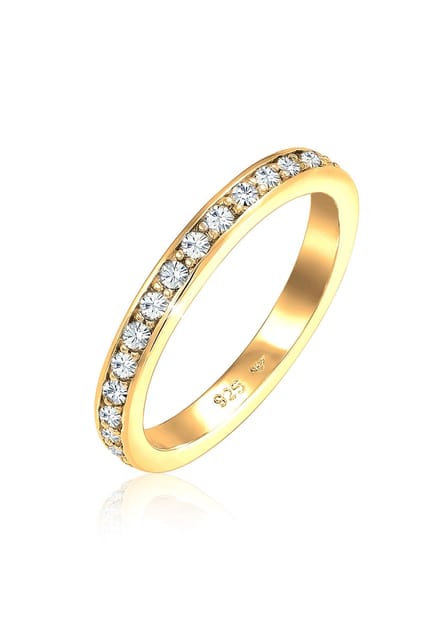 Elli damesring 925 zilver 28 kristal 64 Goud 32020151