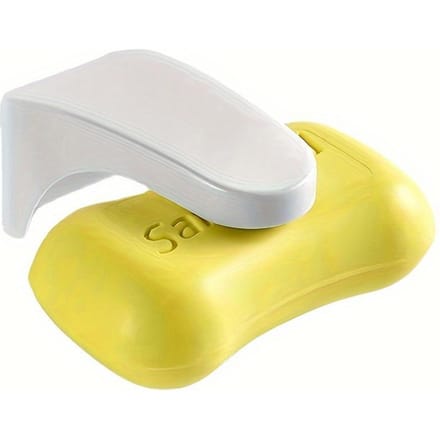 Porte-savon magnétique - 1 pièce Support de savon mural - Égouttoir de rangement pour savon, Accessoires de salle de bain blanc